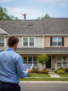 Landlord reviewing roofing maintenance across multiple rental properties to protect long-term asset value